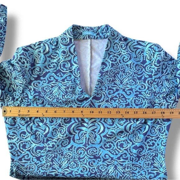 J. McLaughlin Ivana Catalina Cloth V Neck 3/4 Length Dress Size Large - Picture 7 of 7